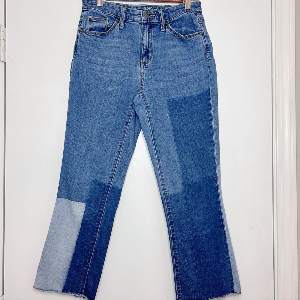 Universal Threads Patchwork Blue Jeans, size 4